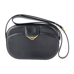 CARTIER Cartier sapphire line shoulder bag 61BJ547 leather navy gold metal fi...